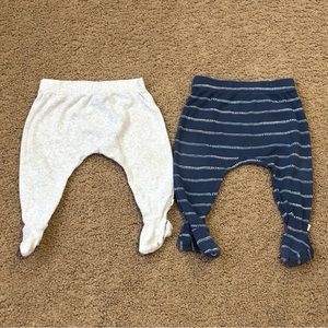 2-Pack! The Honest Company 6-9M Organic Cotton Footed Pants Bundle